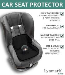 Lynmark car seat protector with edge-to-edge coverage guards upholstery