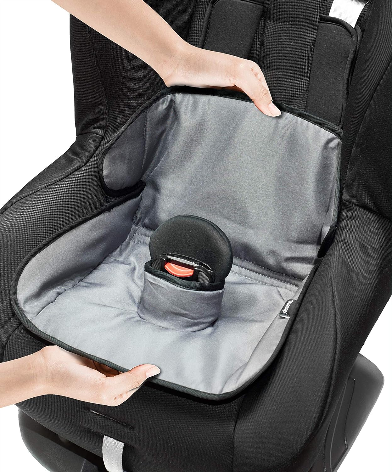 Lynmark Potty Training Car Seat Protector Cover gray top view for easy cleanup