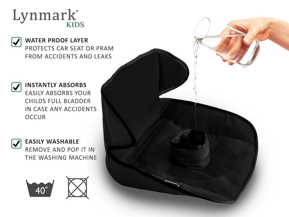 Lynmark car seat protector with middle buckle hole fit stays secure