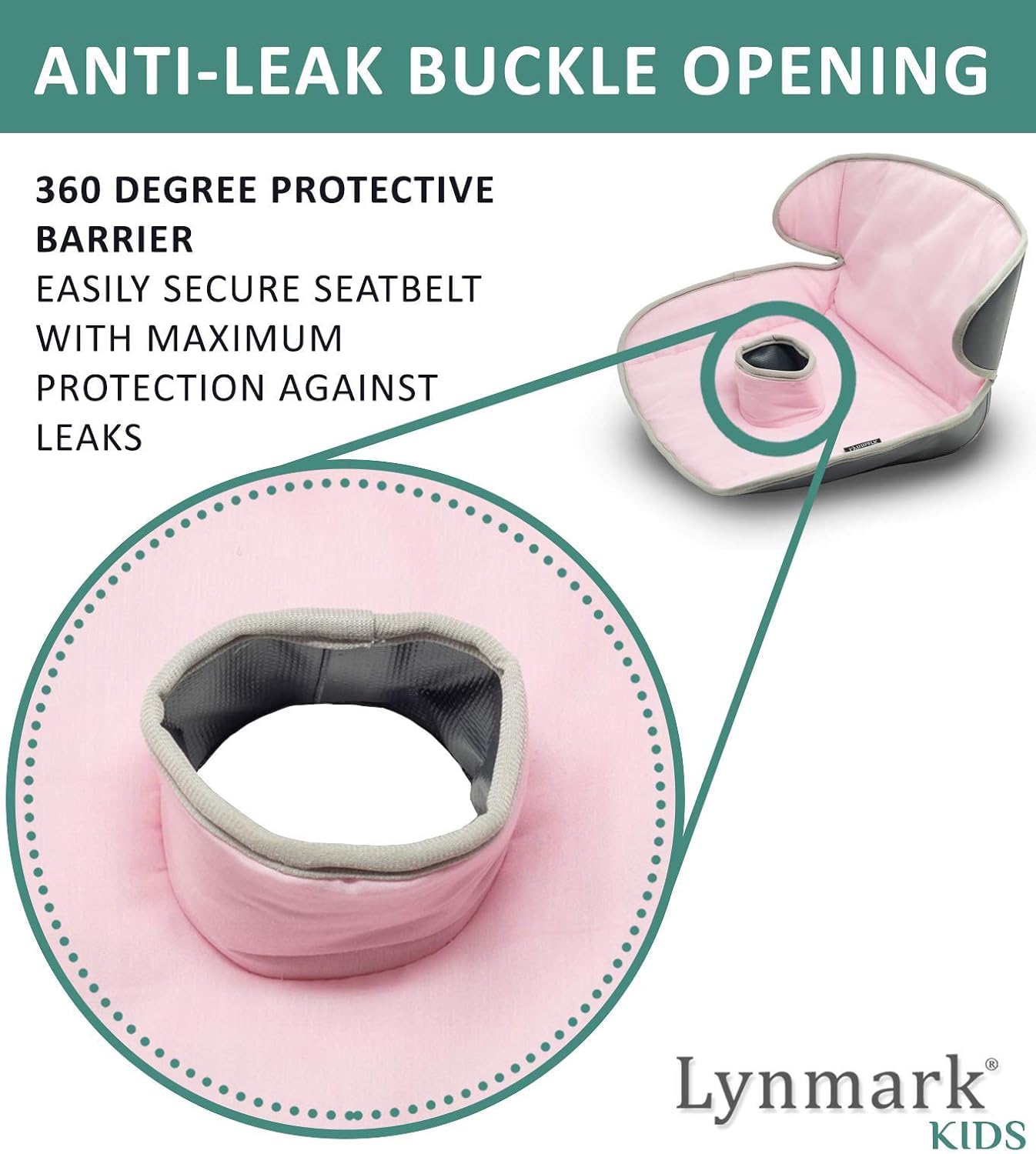 Lynmark Potty Training Car Seat Protector Cover waterproof material pink – guards against spills and leaks