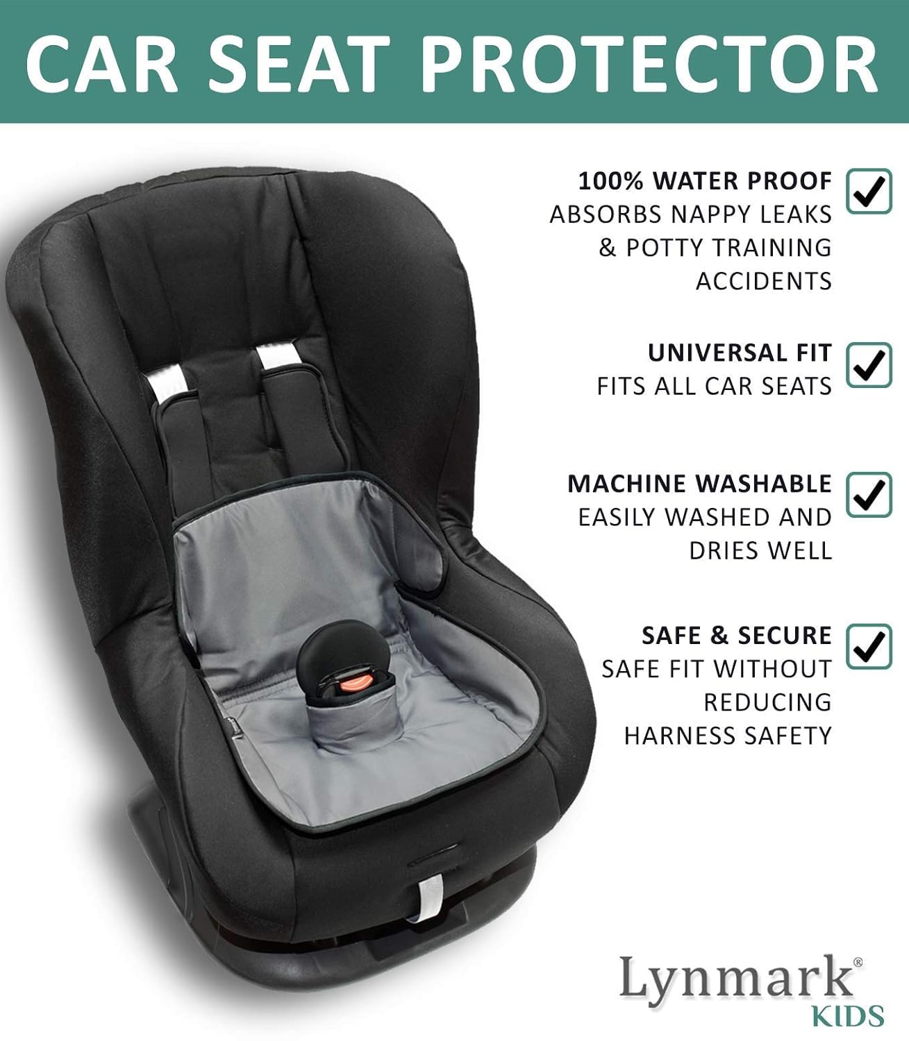 Lynmark Potty Training Car Seat Protector Edge-to-Edge Coverage protects against spills