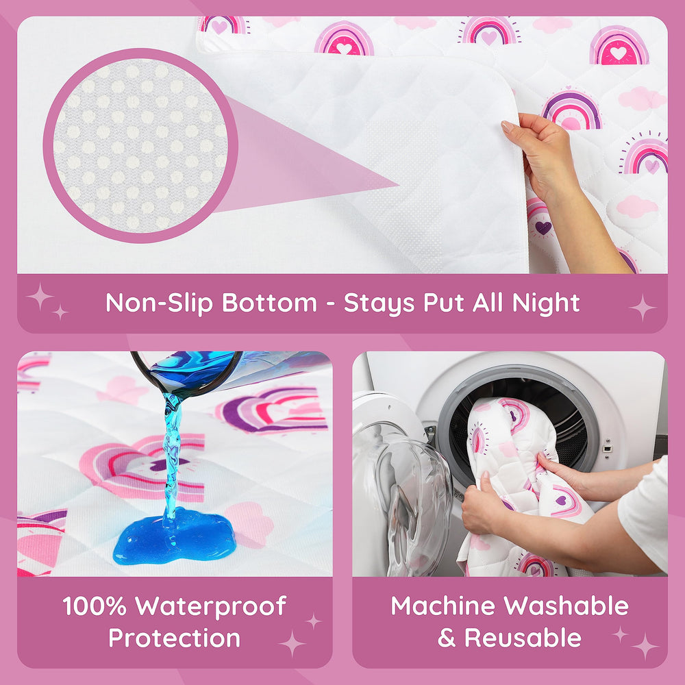Lynmark Potty Training Mattress Protector offers up to 2000ml absorption for accidents.