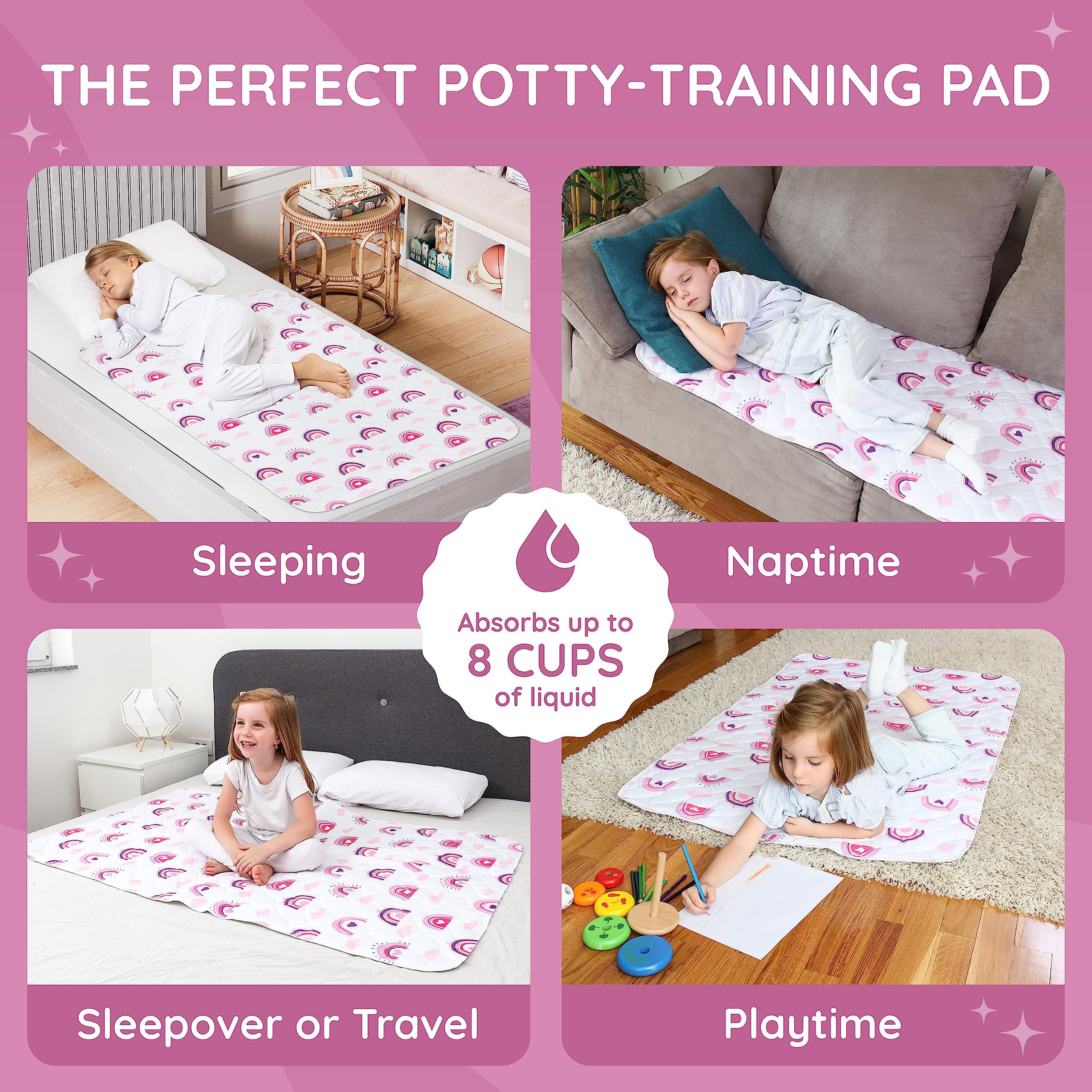 Lynmark Potty Training Mattress Protector is fully washable and ready for round two.