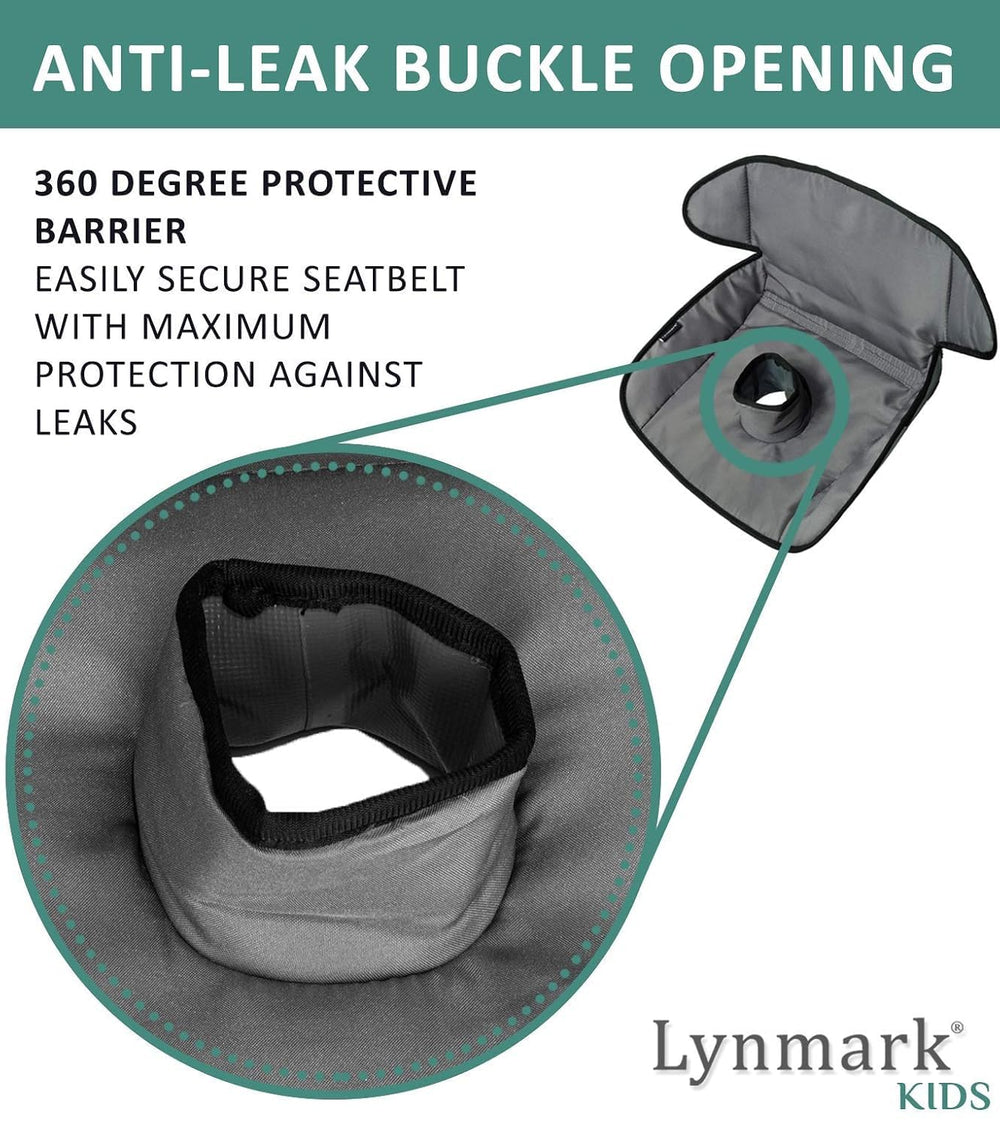 Lynmark universal-fit car seat protector grey fits most seats for quick setup.