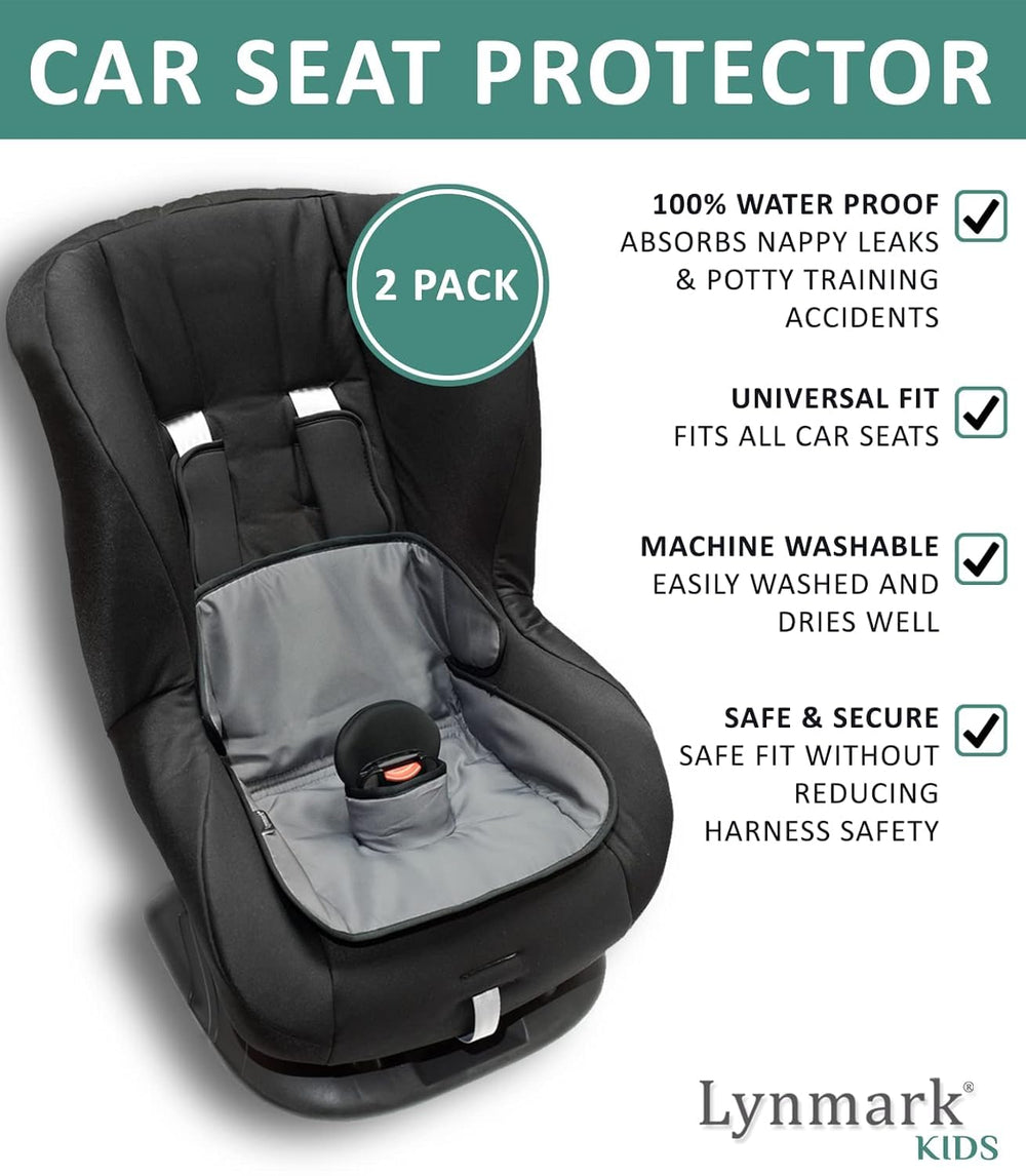 Lynmark waterproof soft piddle pads car seat grey keep messes contained during travel.