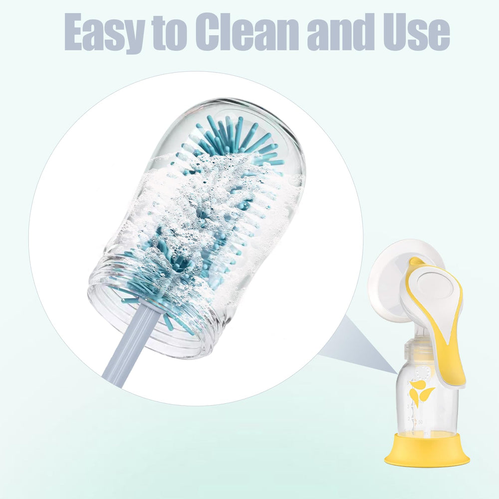 LynxLink bottle-brush and nipple-brush image highlights easy grip and deep-clean for bottles.
