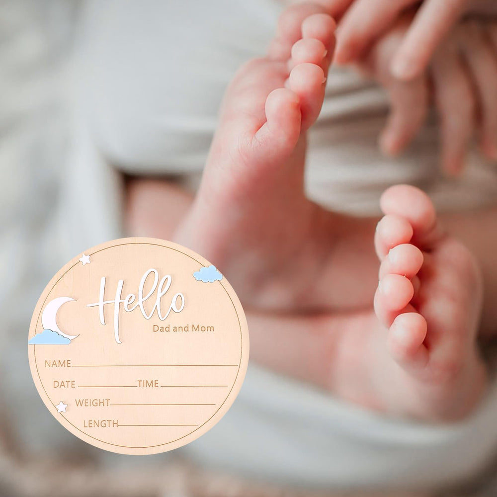 Lyreh baby shower decor sign serves as a meaningful prop for newborn celebrations.