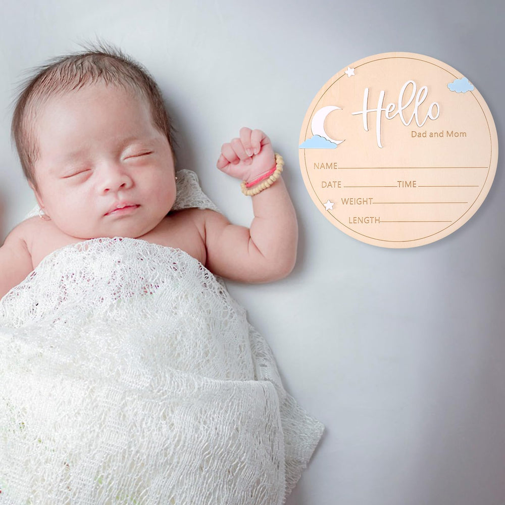 Lyreh birth-details record sign invites jotting name, date, time, and measurements.
