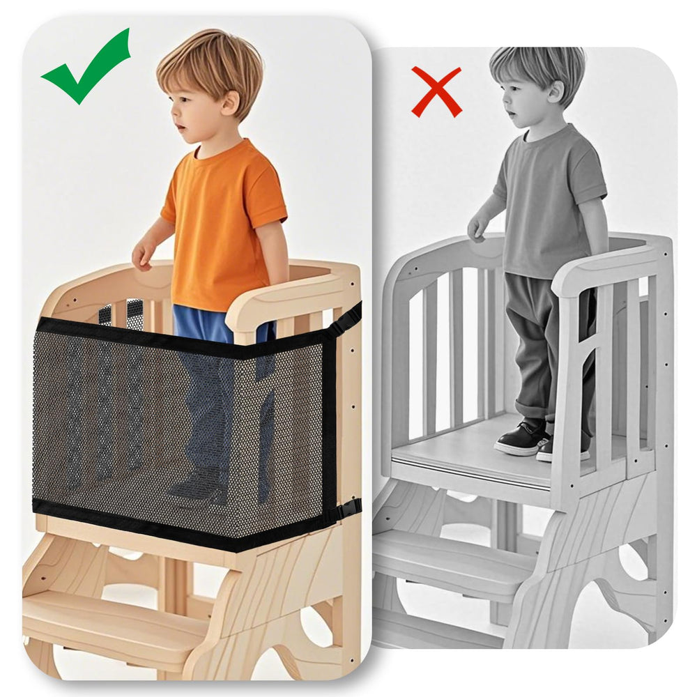 Lyreh open double-layer storage keeps toys within reach during play.