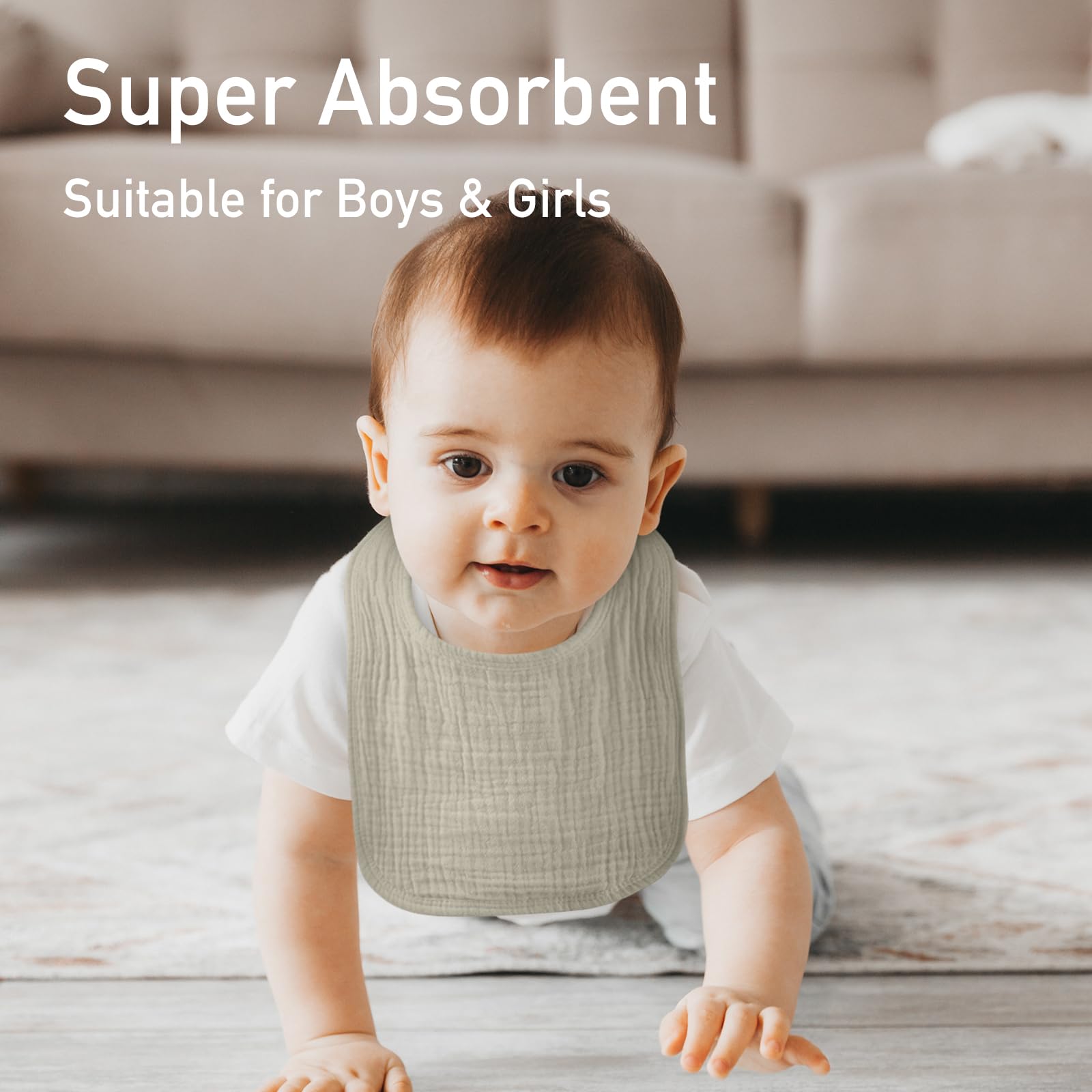 LYRICHOM BABY drool bib unisex colors pair with outfits for versatile everyday wear
