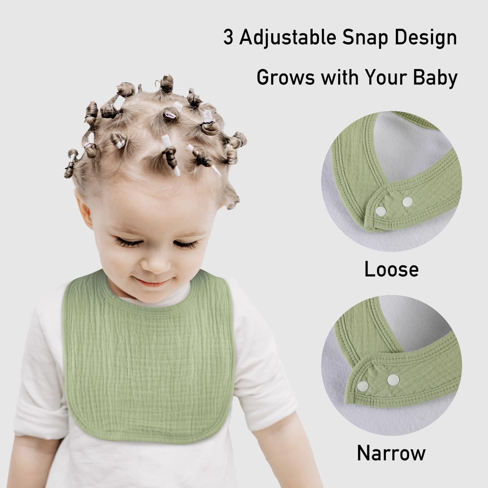 LYRICHOM BABY drool bib washable color-fast fabric ensures easy care and lasting softness