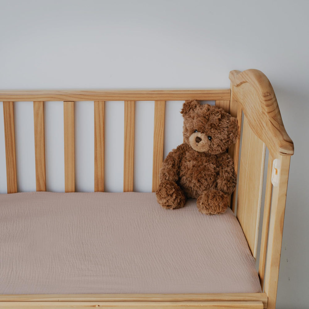 LYRICHOM BABY mini-crib sheets snug-elastic corner for secure fit during sleep.