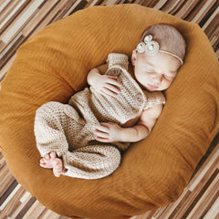 Closeup of LYRICHOM BABY muslin fabric texture