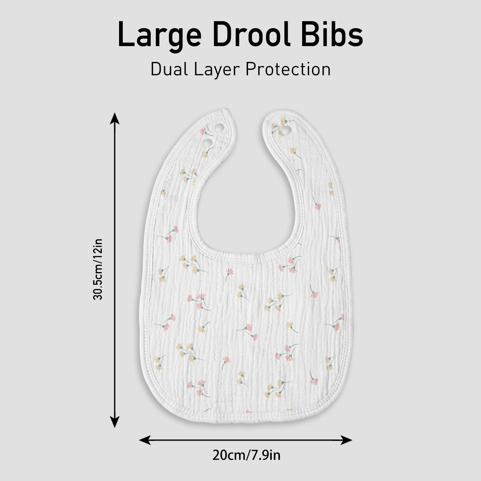 LYRICHOM BABY pink gift-ready drool bib set for baby showers