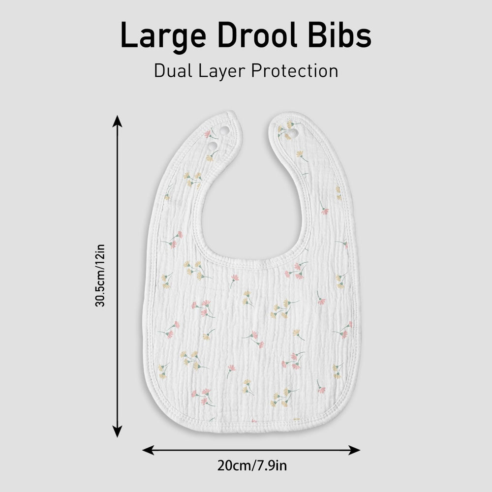 LYRICHOM BABY pink gift-ready drool bib set for baby showers