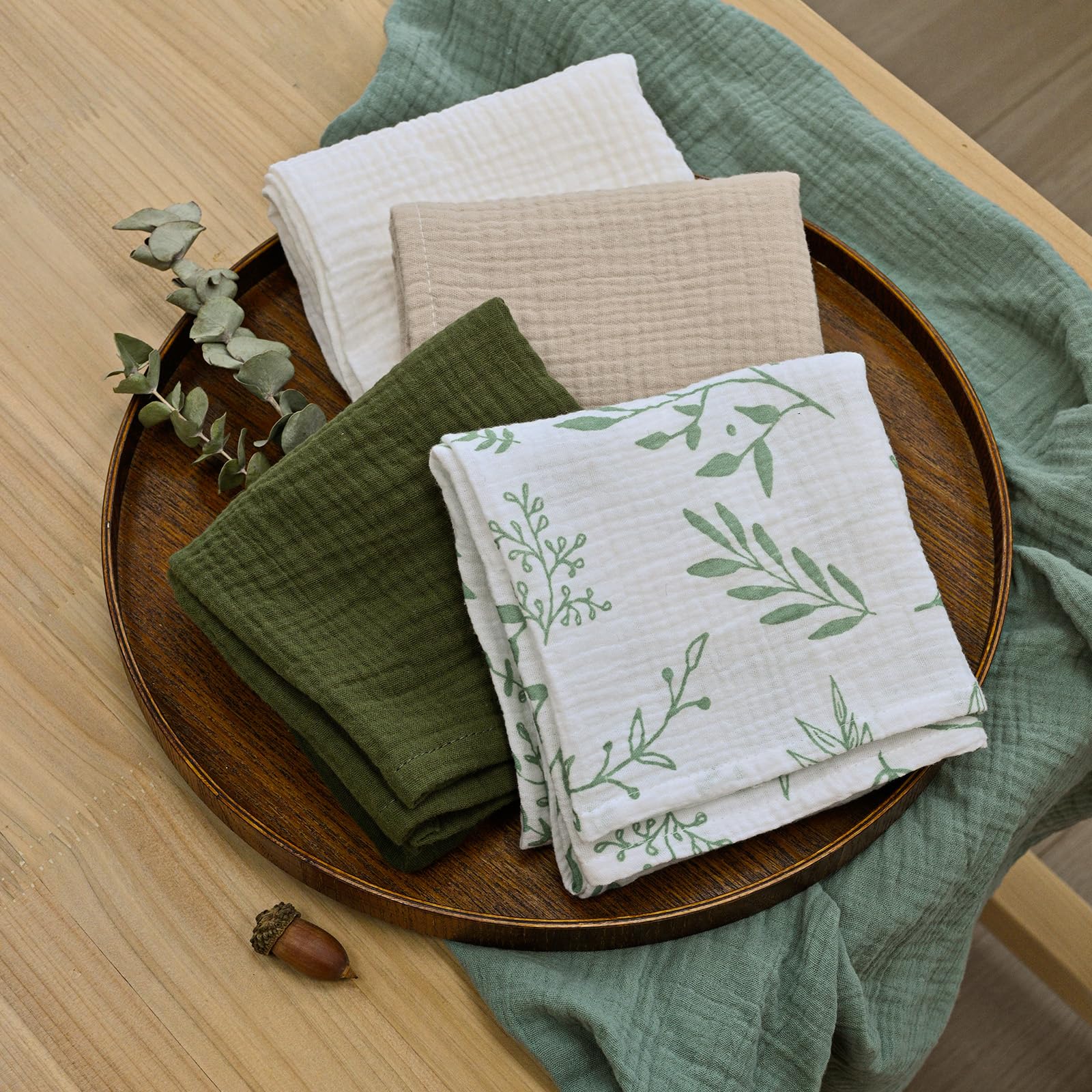 LYRICHOM BABY muslin blankets absorbent material helps manage moisture during feedings
