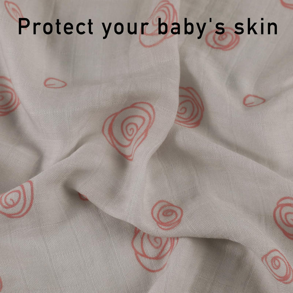 LYRICHOM BABY muslin burp cloth breathable weave supports airflow and comfort.