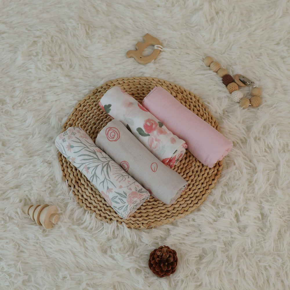 LYRICHOM BABY muslin burp cloth in diaper bag shows everyday convenience.
