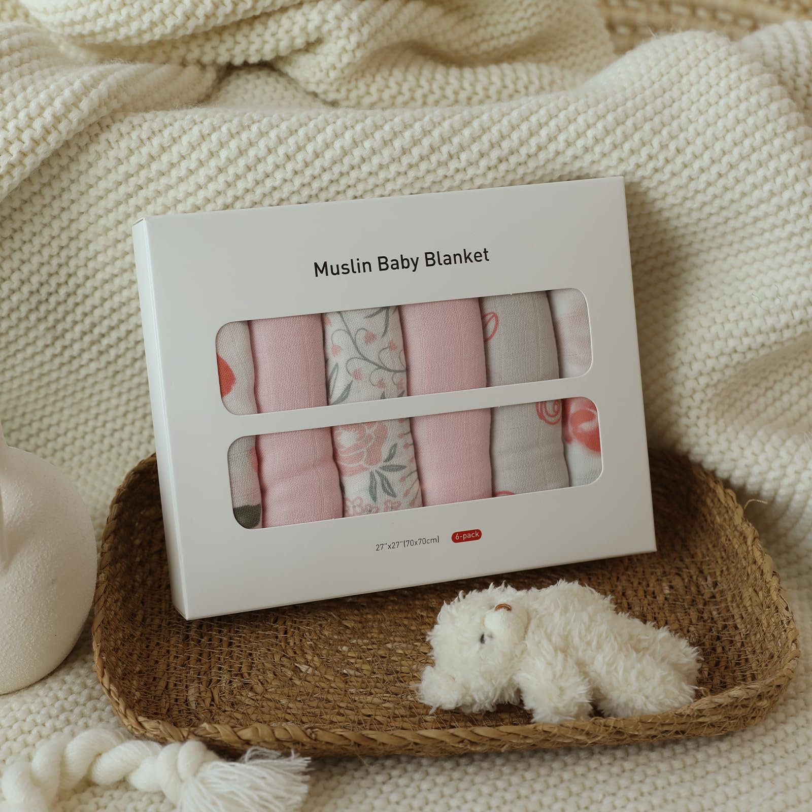 LYRICHOM BABY muslin burp cloth quick-dry fabric helps stay fresh between washes.