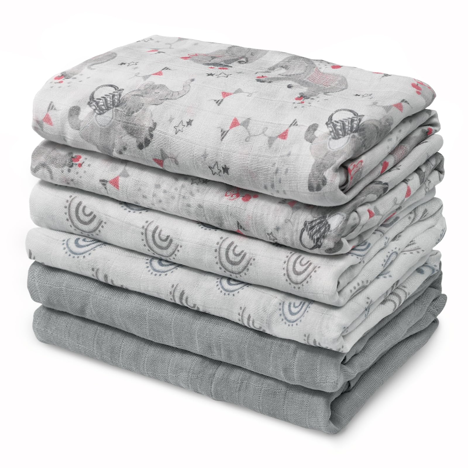 LYRICHOM Baby Muslin Burp Cloths closeup reveals ultra-soft fabric against delicate skin.
