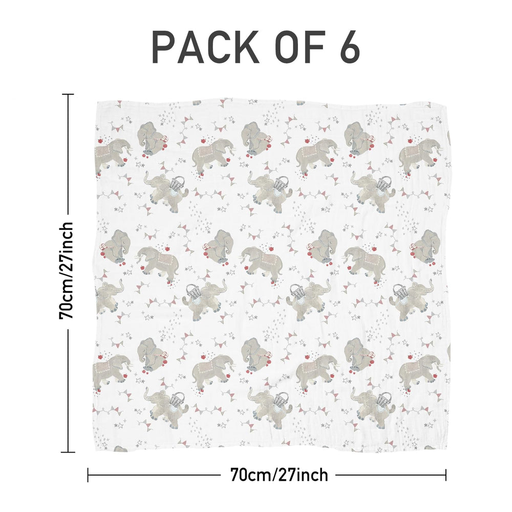 LYRICHOM Baby Muslin Burp Cloths on stroller ride showcase breathable, light fabric.