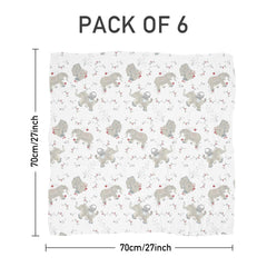 LYRICHOM Baby Muslin Burp Cloths on stroller ride showcase breathable, light fabric.