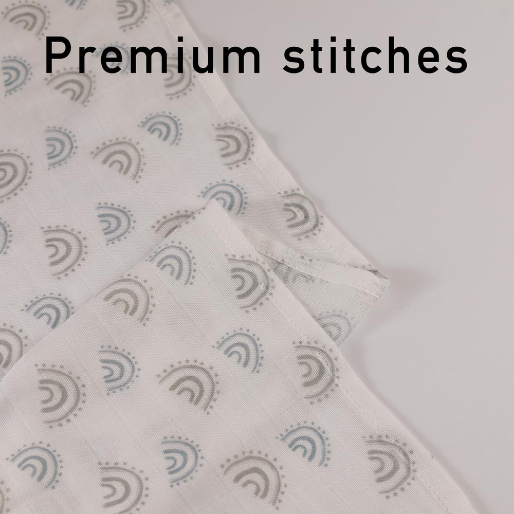 LYRICHOM Muslin Burp Cloths laid flat reveal softness and gentle texture.