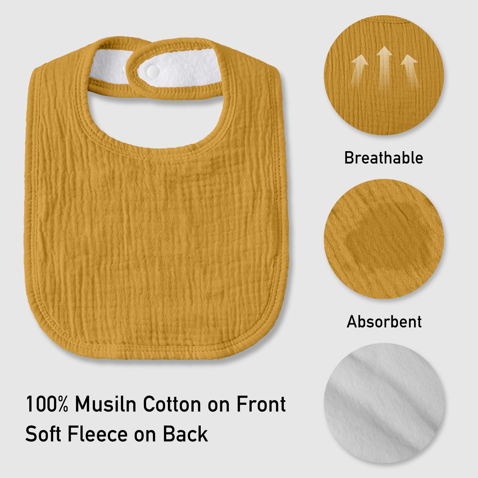 LYRICHOM BABY bib used as burp cloth for mess-free outings