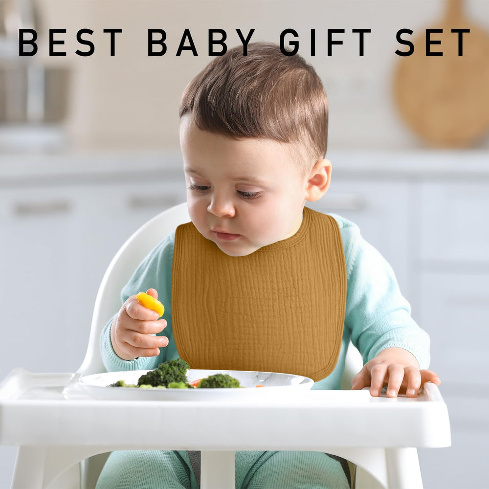 LYRICHOM BABY muslin bib covering chest protects clothes during meals