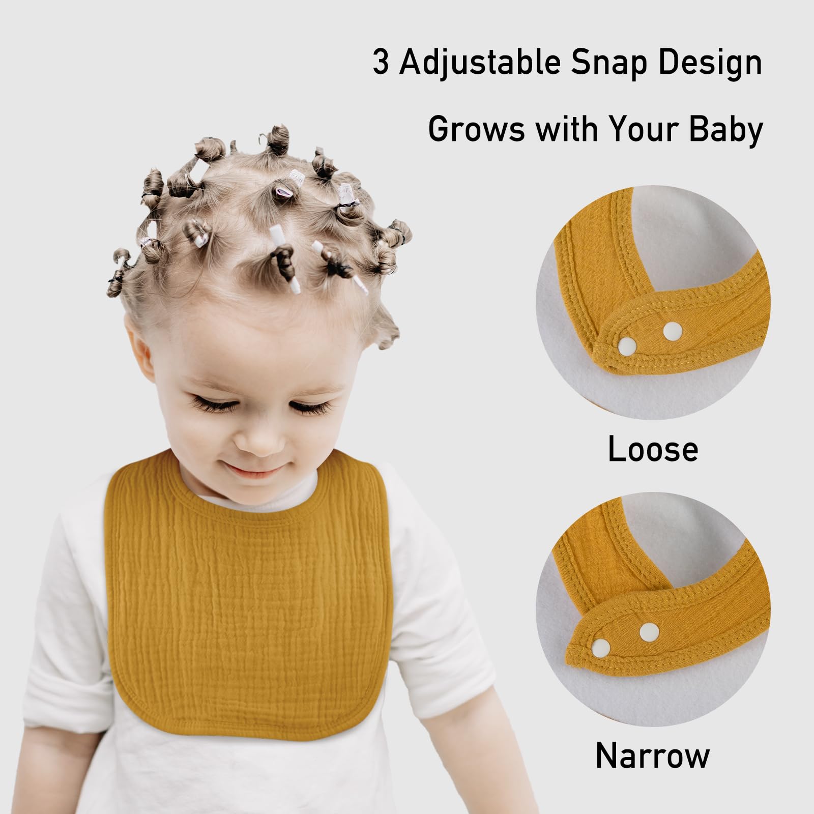 LYRICHOM BABY muslin bib used as washcloth during quick cleanups