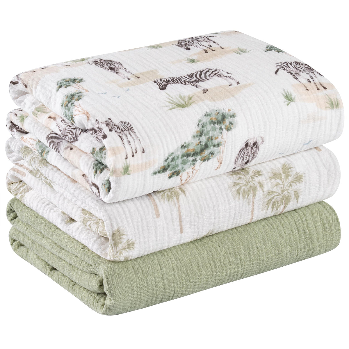 LYRICHOM BABY muslin swaddle blanket close-up shows ultra-soft organic cotton for newborn comfort.