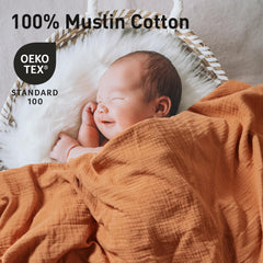 LYRICHOM BABY muslin swaddle blanket 3-pack displayed together for versatility