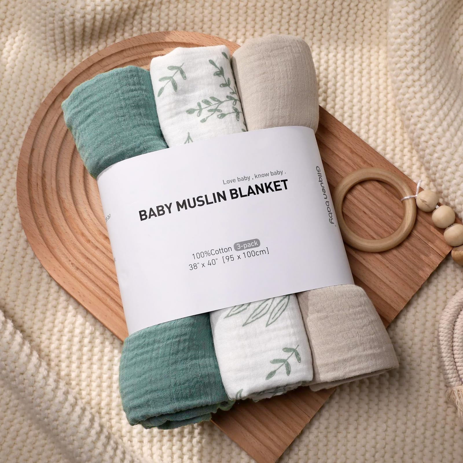 LYRICHOM BABY muslin swaddle blanket versatile for nursery or stroller.