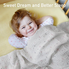 LYRICHOM BABY stars swaddle pattern provides cozy breathable comfort for daily use.