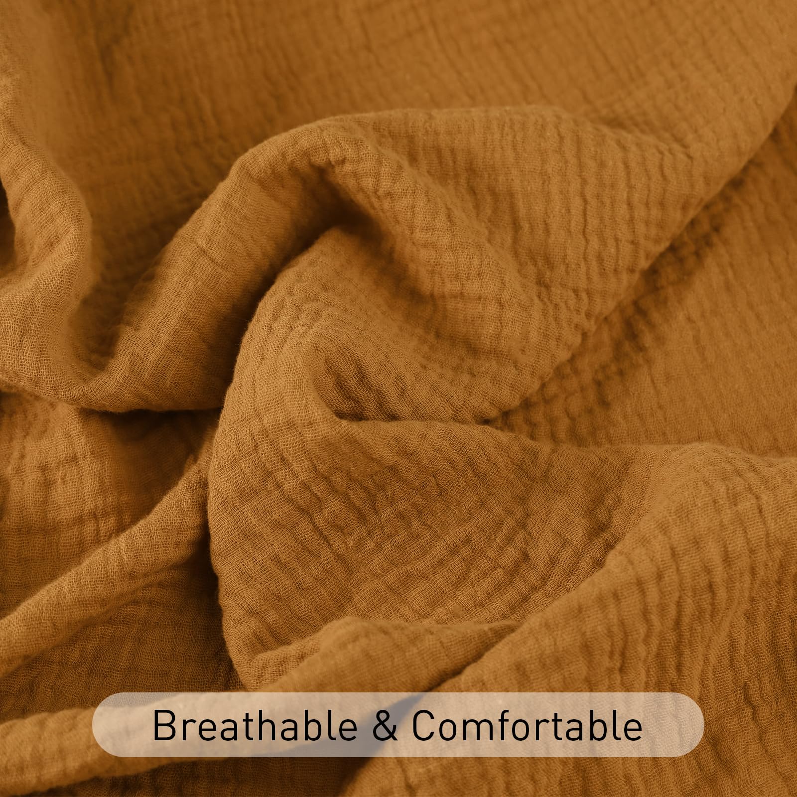 LYRICHOM BABY muslin swaddle changing-table cover keeps surfaces clean during diaper changes.