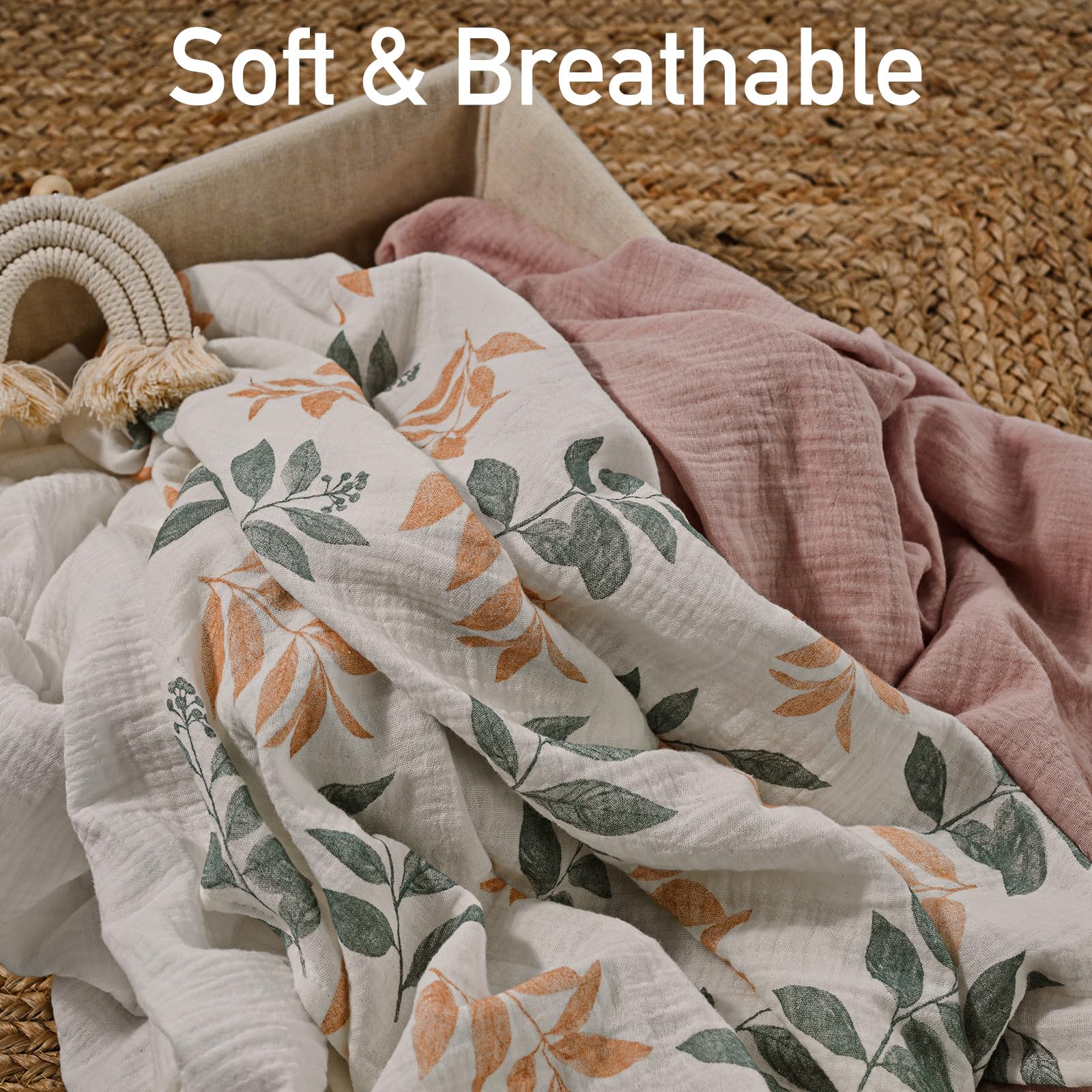 LYRICHOM BABY swaddle used as nursing cover, changing table, or stroller cover.