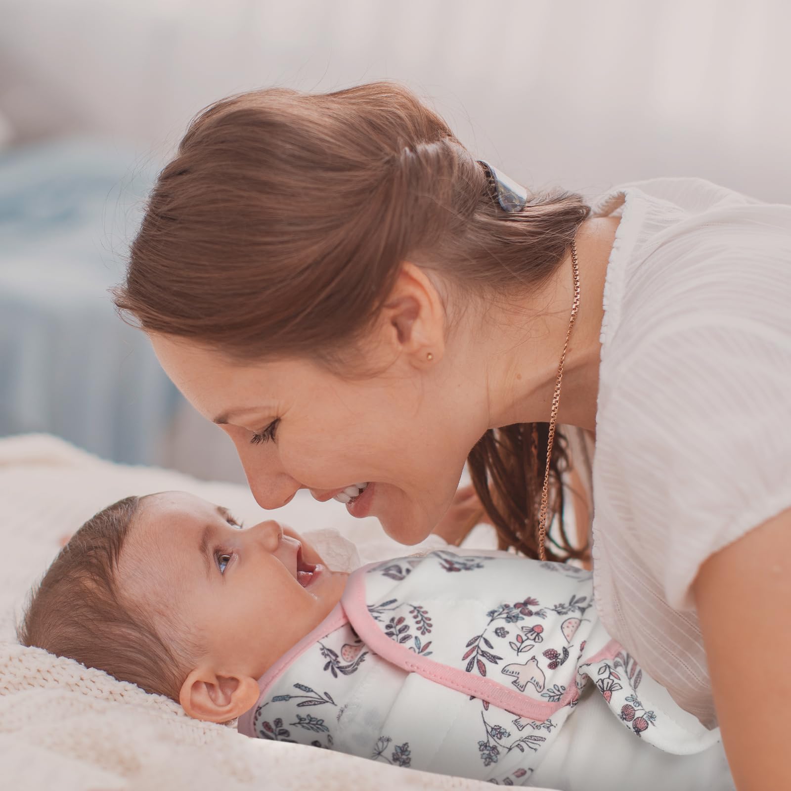 LYRICHOM BABY machine-washable swaddle sacks stay fade-resistant through busy baby days.