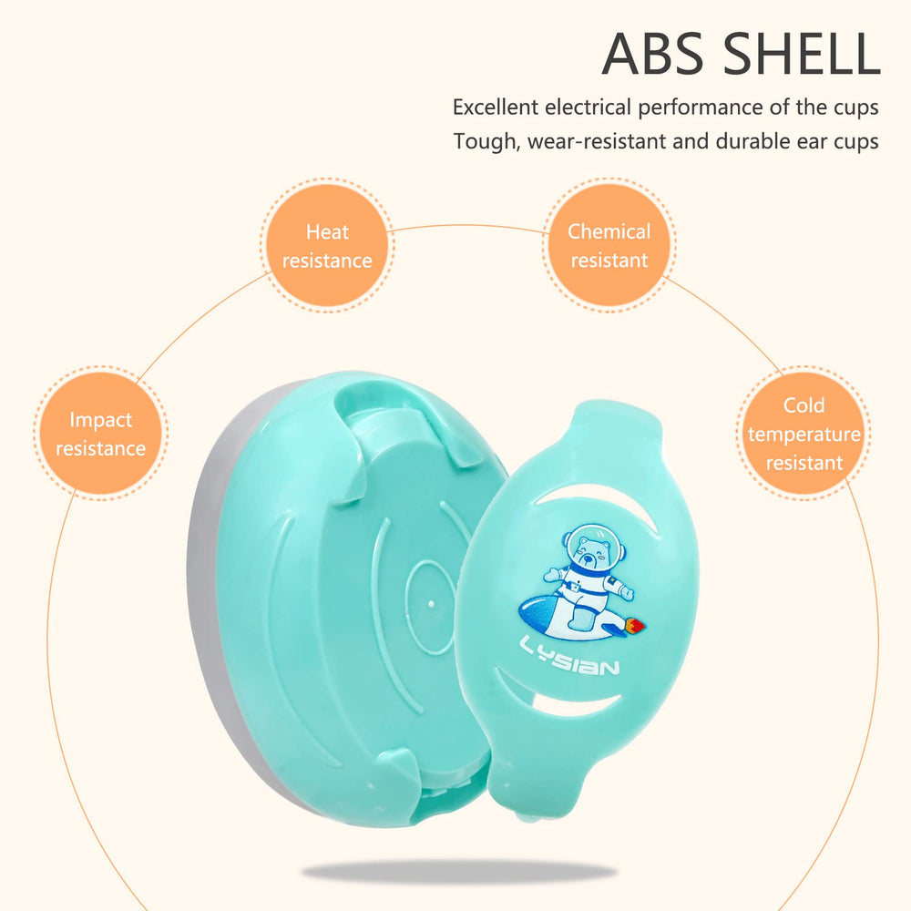 LYSIAN Aqua baby earmuffs on baby demonstration show sleep-friendly protection during naps