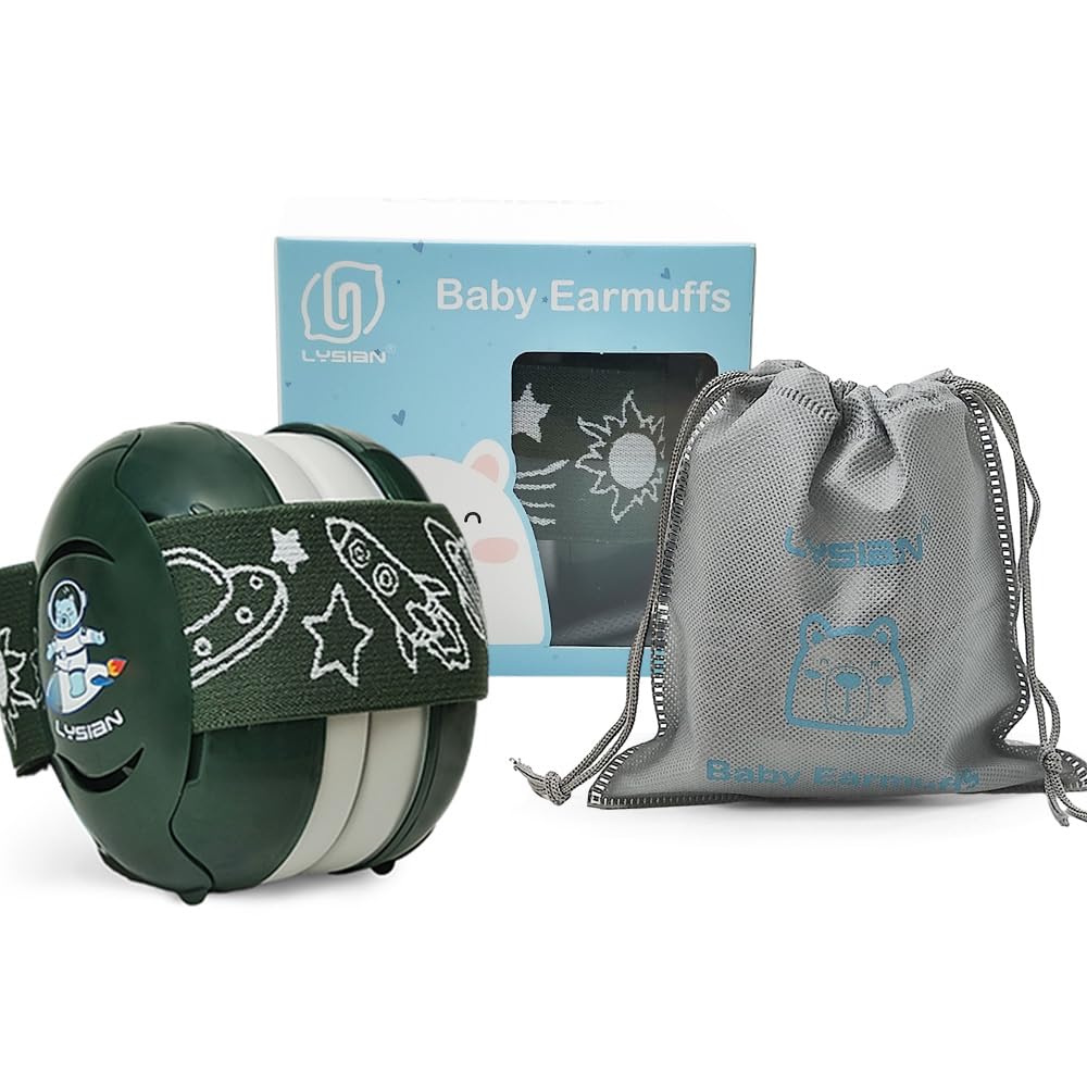 LYSIAN Baby Earmuffs anti-slip headband helps stay in place.