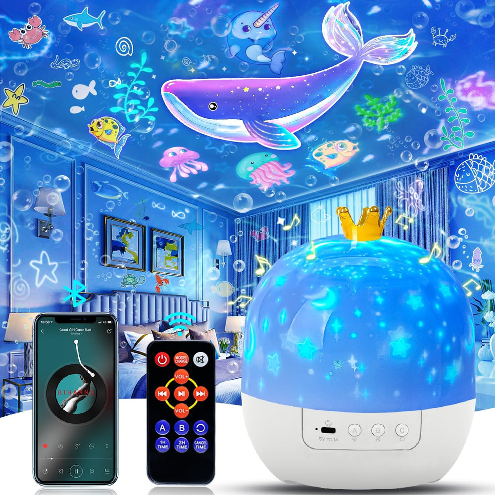 LytRdIt star-moon projection fills the ceiling with dreamy scenes for bedtime.