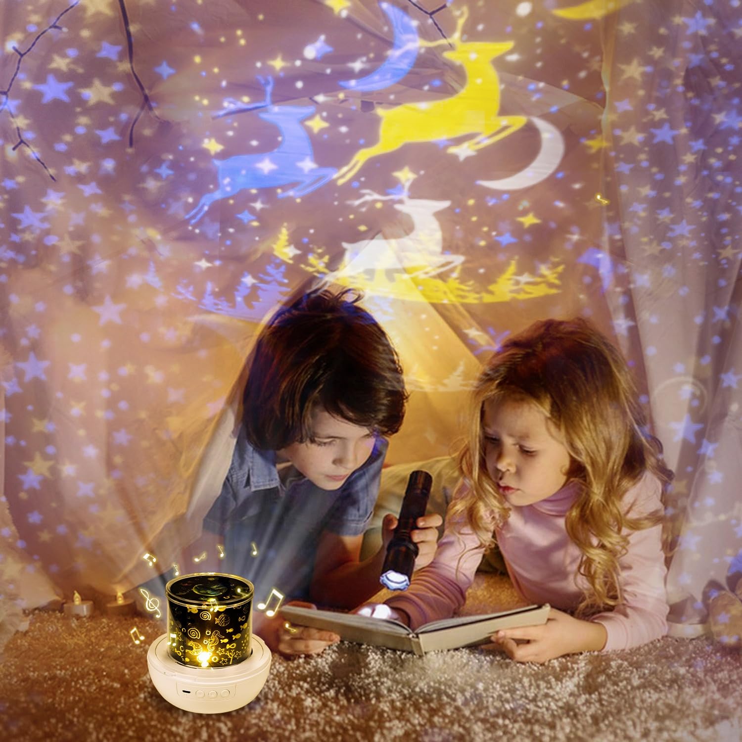 LytRdIt 21 projection films include animals, space, and holiday scenes for curiosity.