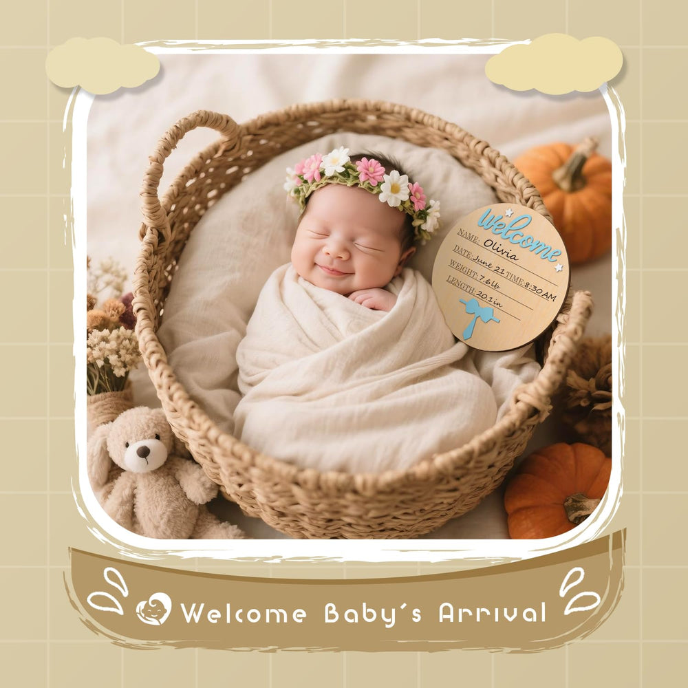 LZC LADYS GIFT wall-decor birth sign brightens baby rooms with soft charm.
