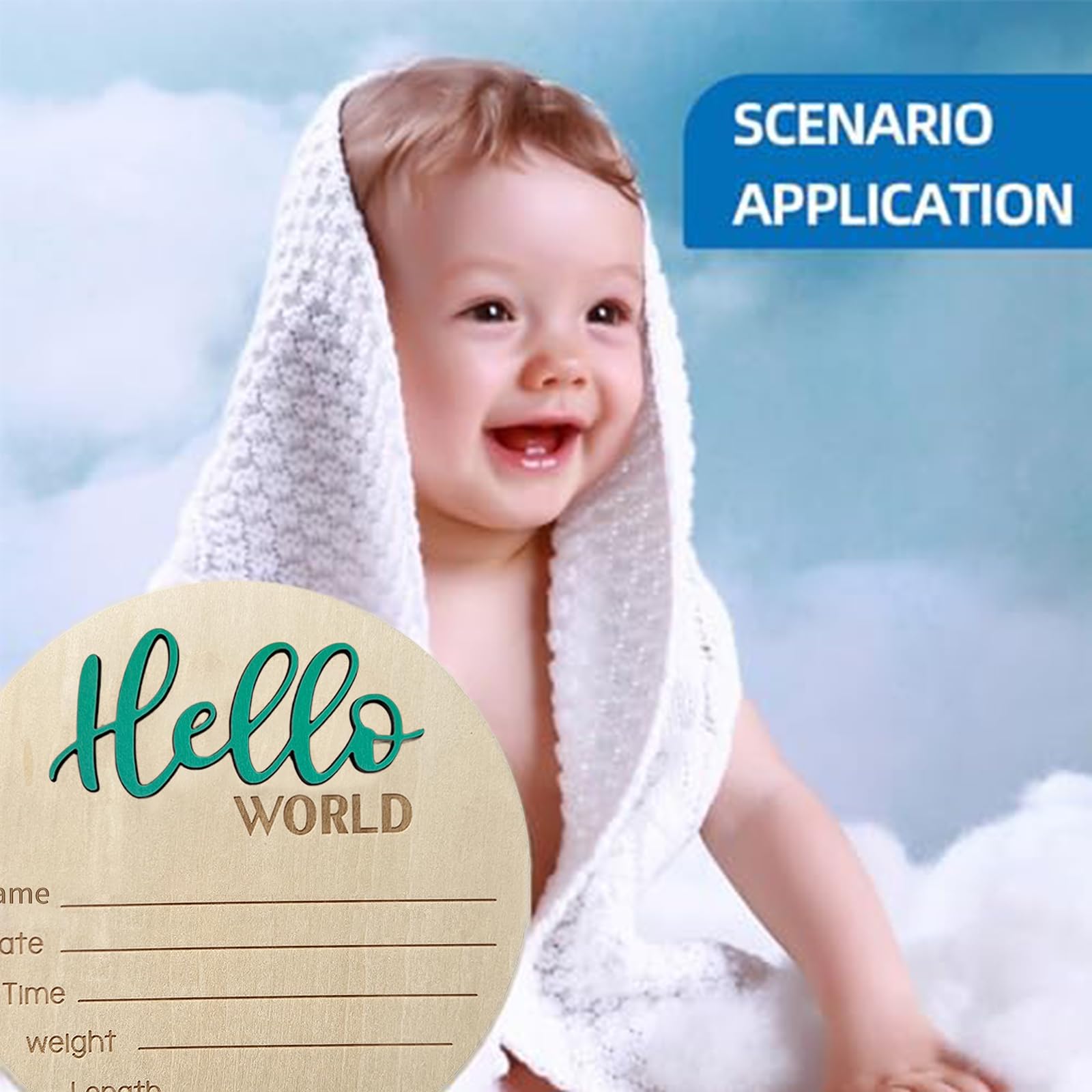 LZEDIRA baby announcement sign hospital visit green aids milestone announcements