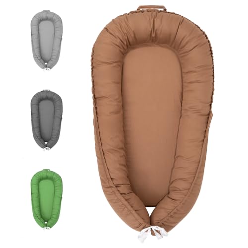 Lzhuanmi Baby Lounger Cover travel-ready with carry handle for on-the-go use.