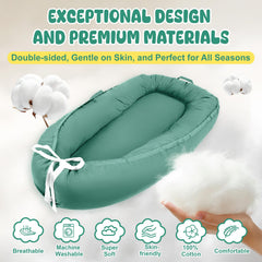 Lzhuanmi infant lounger cover is removable and machine-washable for easy cleanup.