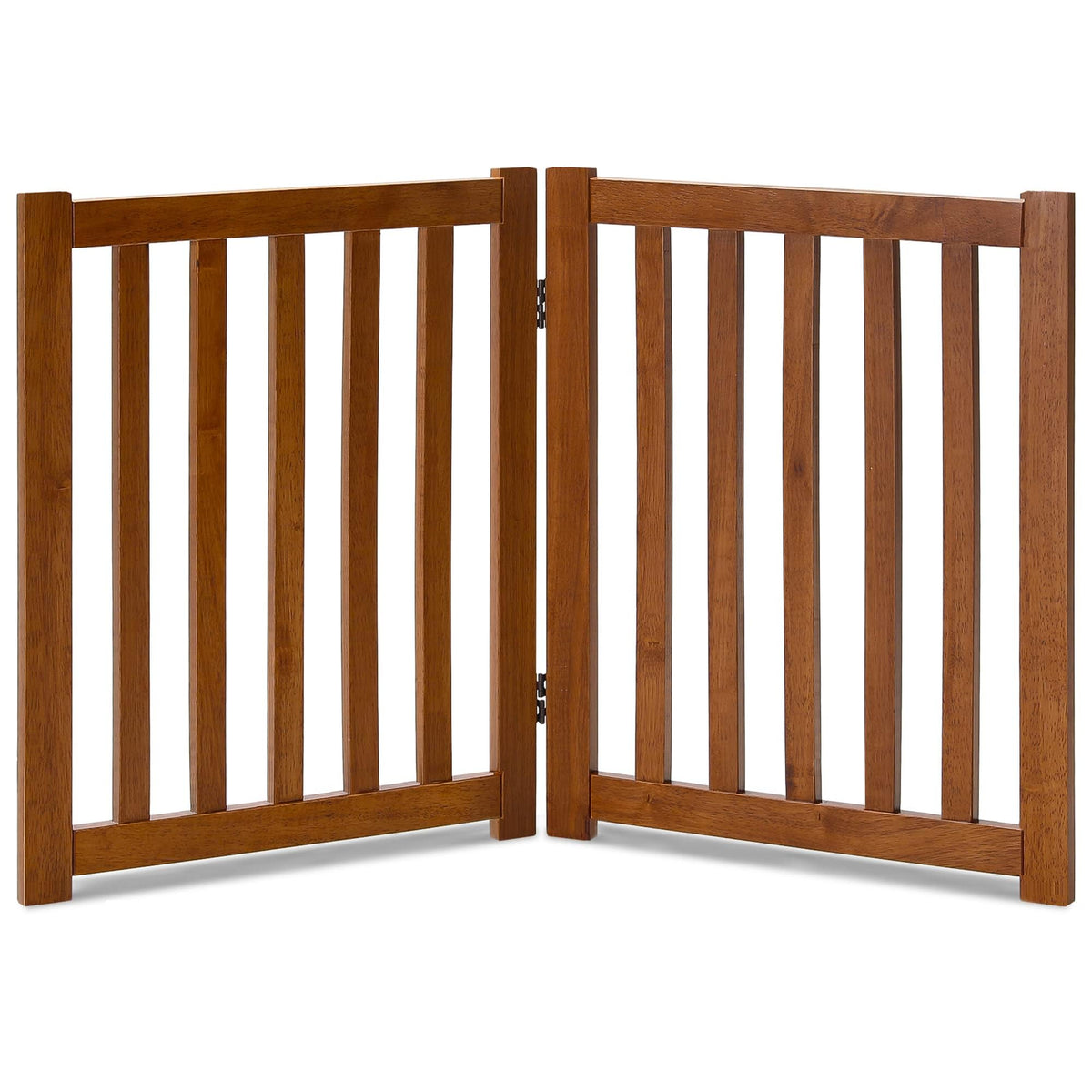 LZRS 2-panel wooden dog gate in doorway for reliable pet safety.