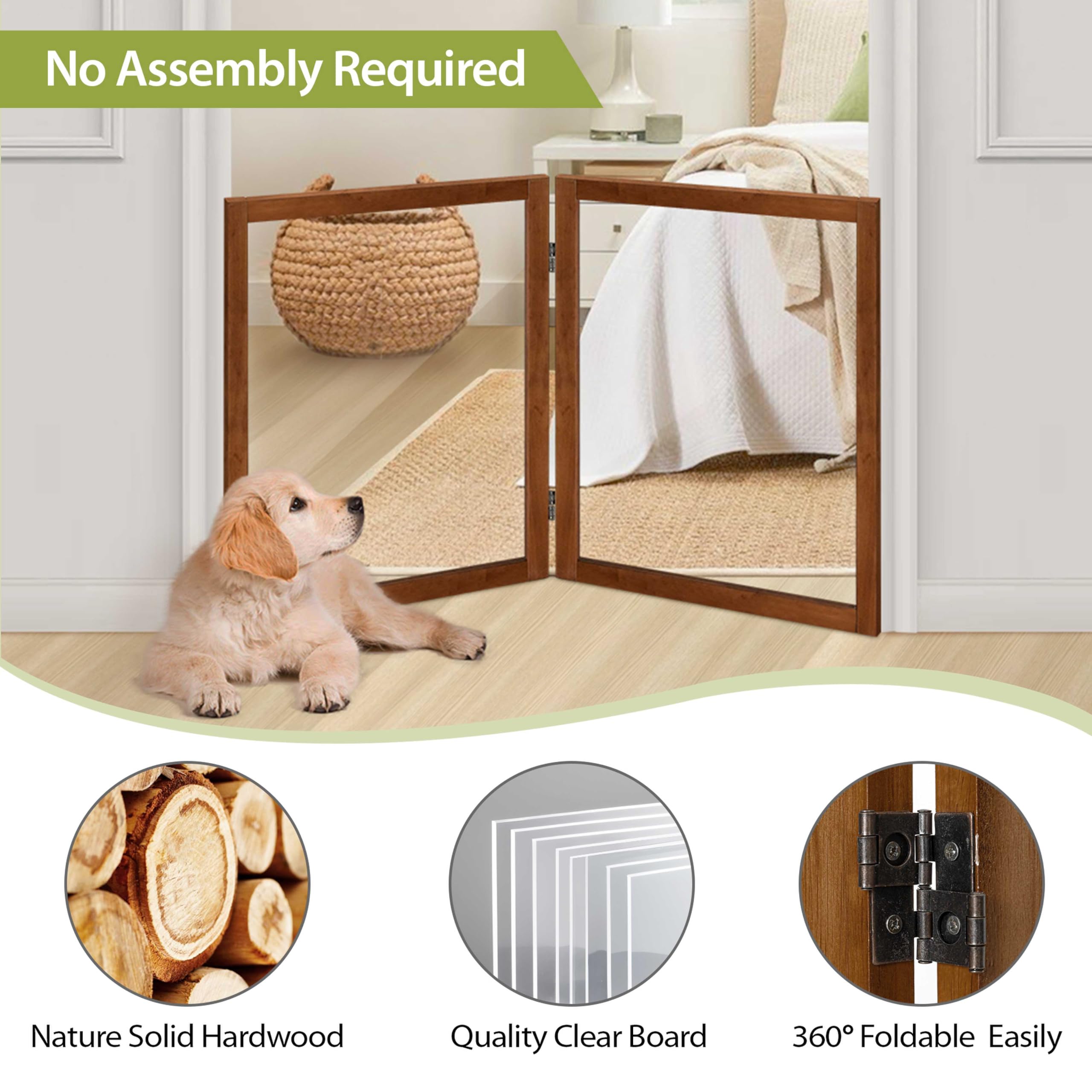 LZRS clear acrylic panels provide easy visibility for supervising pets indoors.