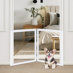 LZRS Clear Dog Gate in room setup demonstrates safe, stylish boundaries for pets.