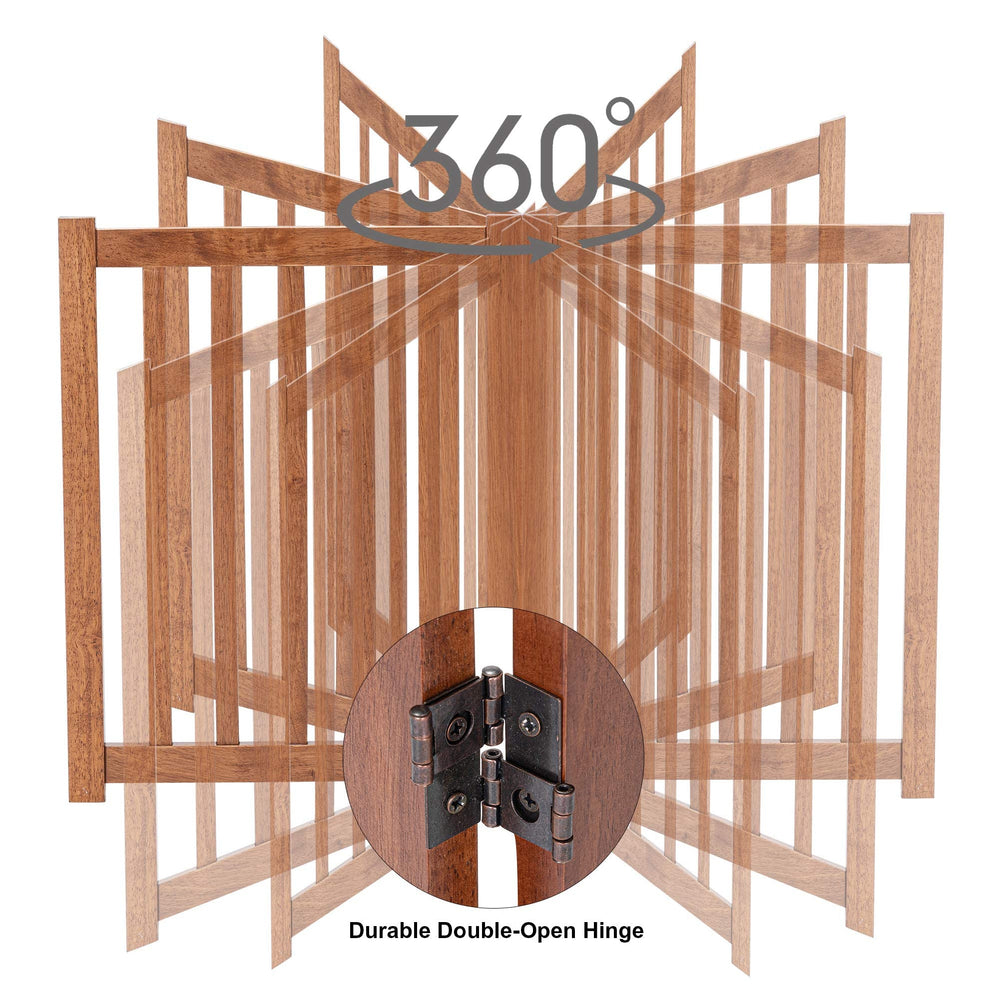 LZRS 3-panel gate with rubber pads protects floors during use.