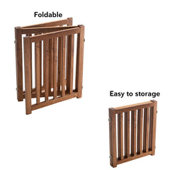 LZRS wooden gate on stairs ensures safe passage.